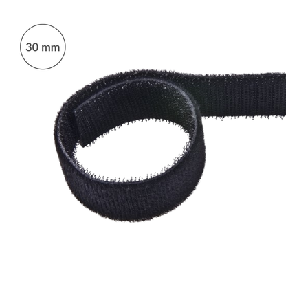 Oboustranná suchý zip páska 30 mm/1 m nylonová černá