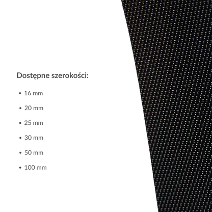 Low-profile hook-and-loop tape 25 mm/1 m nylon black