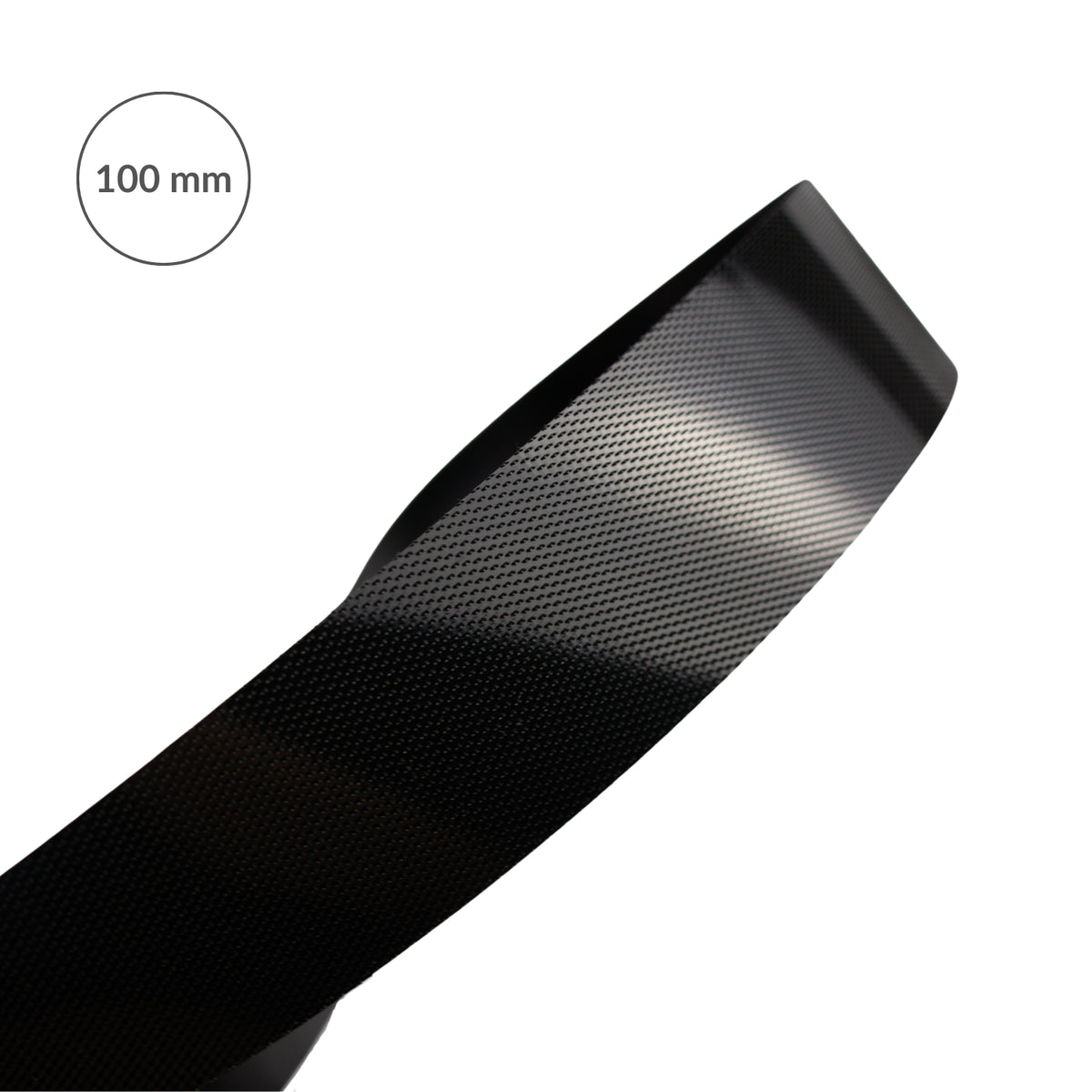 Low-profile hook-and-loop tape - 100 mm/1 m nylon black