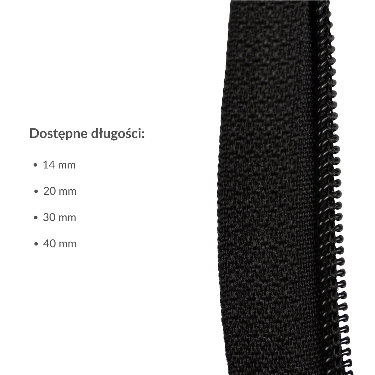 Zipper - #5 coil non-separable auto-lock 30cm