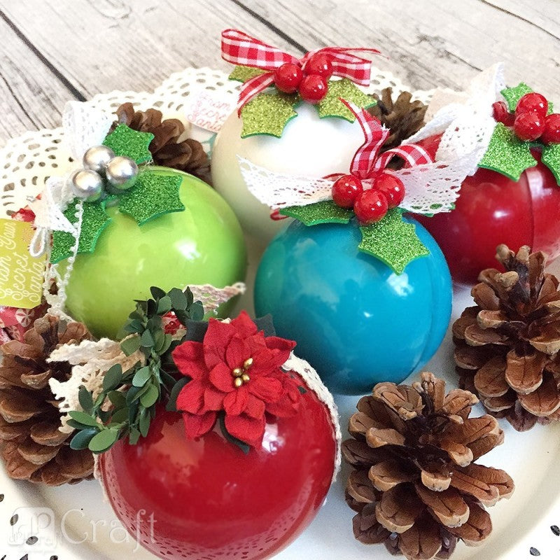 DpCraft Acrylic Baubles - 8 cm, 5 pcs