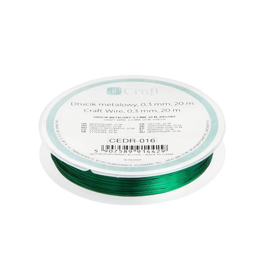 DpCraft metal wire - 0.3 mm/20 m green