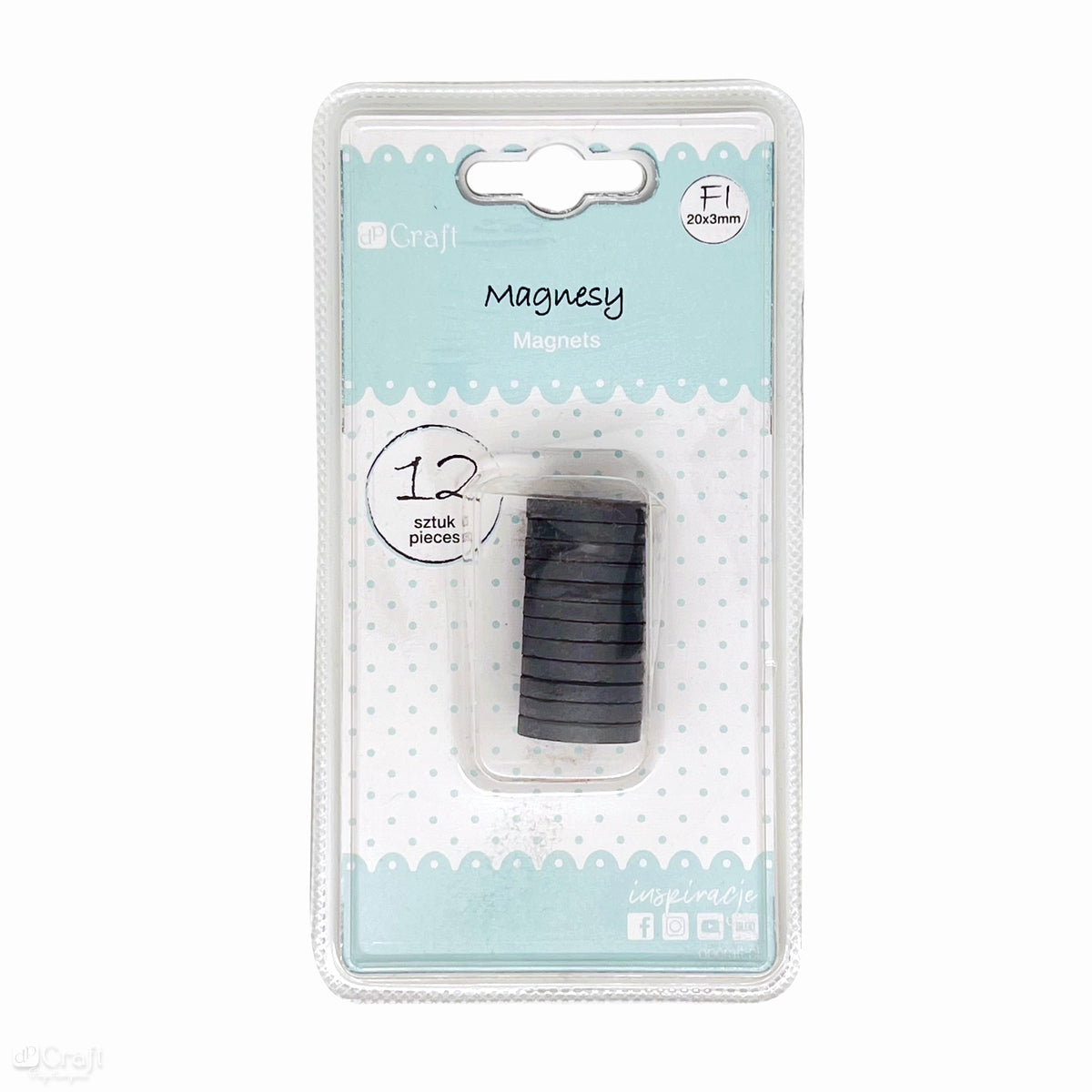 DpCraft Magnete - Durchmesser 20 mm x 3 mm, 12 Stk.