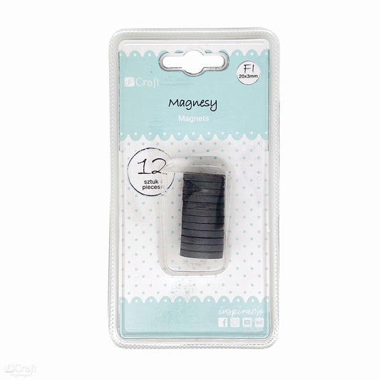 DpCraft Magnete - Durchmesser 20 mm x 3 mm, 12 Stk.