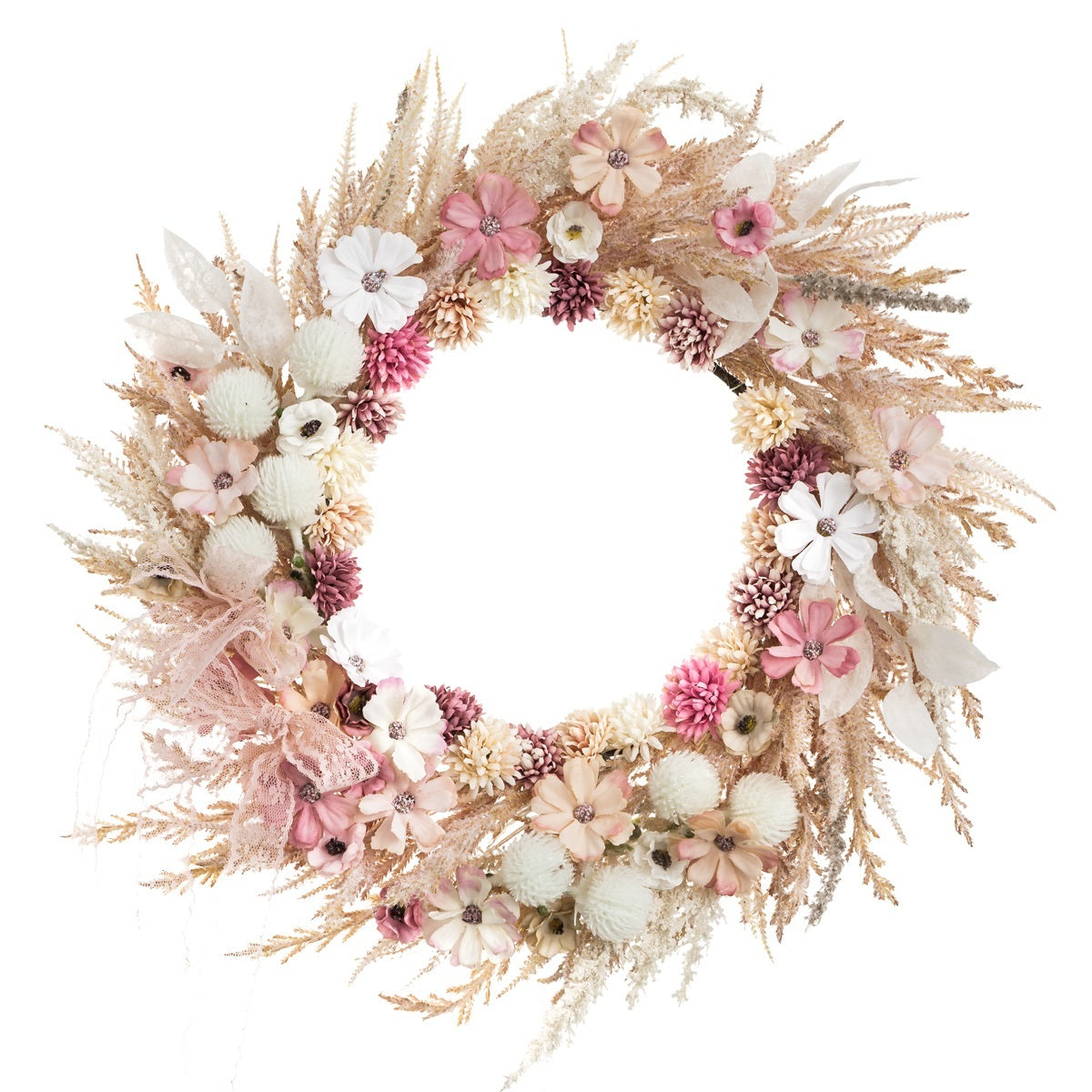 Krajková stužka DpCraft - 2,5 cm x 2m pudrově růžová