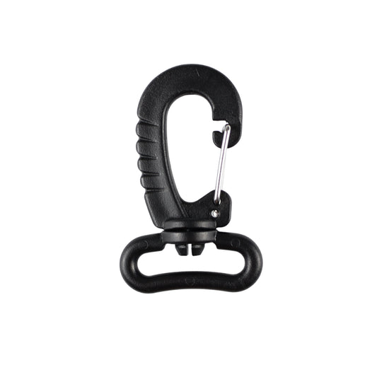 Plastic swivel snap hook - 25 mm black, 1 pc.