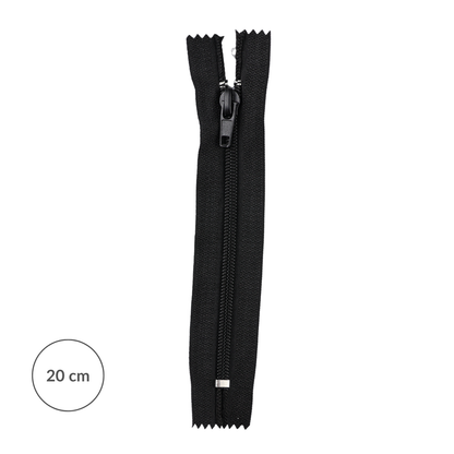 Spiral zipper #5 non-separating auto lock 20cm