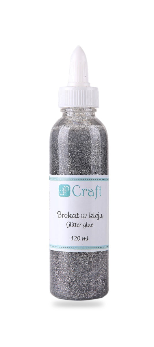 Brokat w kleju DpCraft - 120 ml srebrny